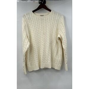 L.L. Bean Cable Knit Sweater Women's Size 1X White